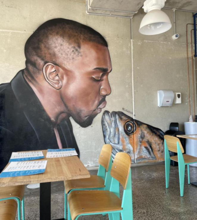 kanye fish mural